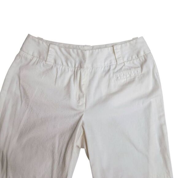 Larry Levine Stretch White Cotton Blend Casual Pants - Picture 3 of 8